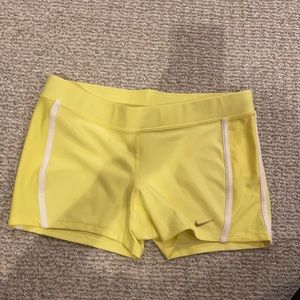 Yellow Nike Dri Fit Shorts